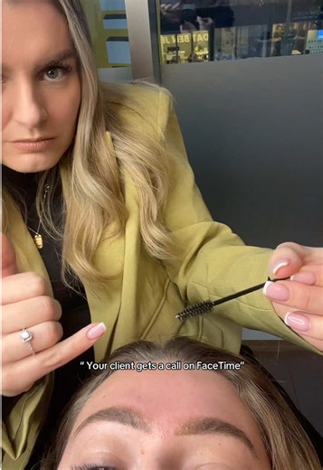 “ Do you mind if I pick up?” #browartist #lashes #beautyowner #pov #beautician