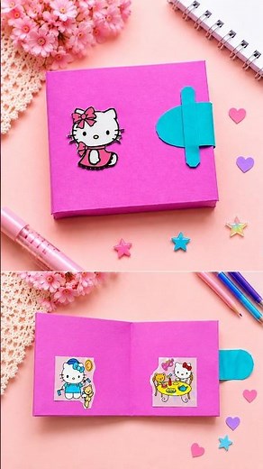 DIY Hello Kitty Paper Wallet 💖 | Cute Origami Craft | No Glue No Scissors | Easy Paper DIY #shorts