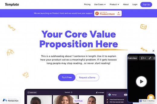 Free Webflow Startup Template - Webflow