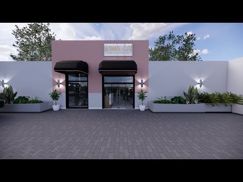 Stylish Barber Shop Setup with Marble, Wood & LED Effects | MAIMO Furniture