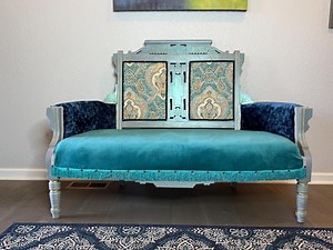 Antique Victorian Eastlake Settee. Antique Decorative Sofa. Painted Eastlake Furniture. Art Deco Loveseat. - Etsy