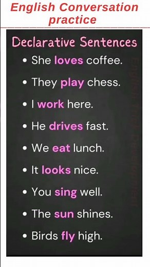 Declarative Sentences in English | Speak Clearly and Confidently with Simple Examples