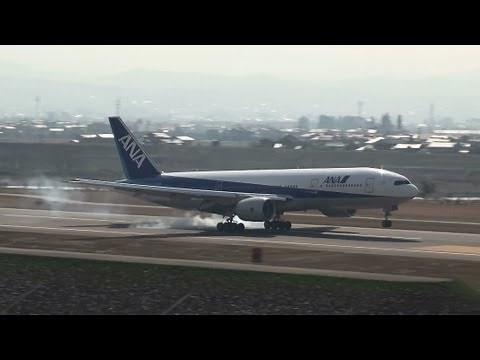[B777-200ER Circling Approach] ANA Boeing 777-200ER JA743A LANDING TOYAMA Airport 富山空港 2013.4.5