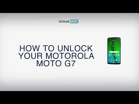 HOW TO UNLOCK Motorola Moto G7