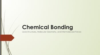 Chemical Bonding Lesson Bundle (Notes   Lab   Worksheet)