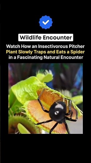Watch How an Insectivorous Pitcher Plant Catches a Spider in Action