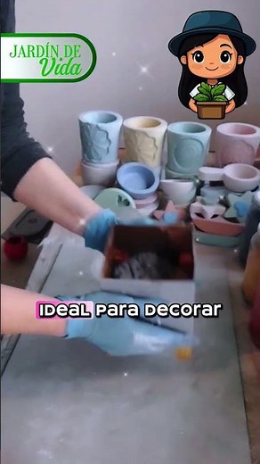 Beautiful homemade cement flower pot