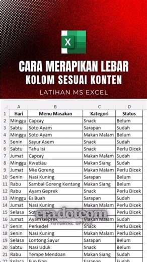 How to Tidy Up Table Columns with Shortcut Keys