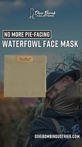 Stay hidden and stay comfortable. The Waterfowl Face Mask delivers full-coverage concealment with breathable, moisture-wicking performance that works in heat, cold, and everything in between. 💨 Ultra-light, breathable stretch fabric 🌤️ AX-UPF50 sun protection 🦠 Antimicrobial moisture-wicking for all-day comfort Built for duck, goose, and crane hunters who refuse to get busted! | Dive Bomb Industries