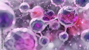 Two cells joined together through a complex web of interconnected cellular adhesion molecules allowing for strong adhesion and communication.