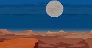 Cosmic background. Pixel art hyper jump, speed of light, fireworks, falling star. Pixel art 8 bit. Starry sky, pixel background with stars. Pixel art for game, 8 bit. Seamless loop animation
