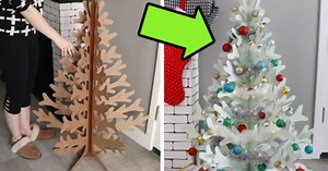 This Is Awesome! She whipped up this Christmas tree using just cardboard!