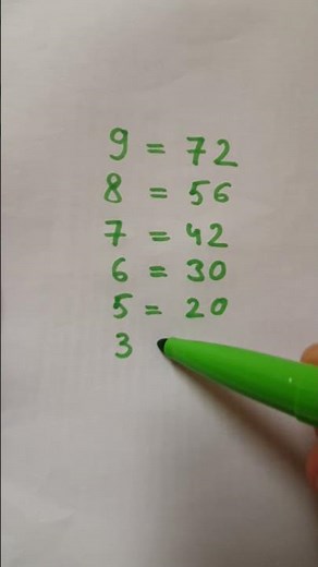 Viral math problem #18 9 = 72,8 = 56,7 = 42,6 = 30,5 = 20,3 = ?