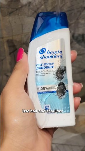 Head & Shoulders Oily Sticky Dandruff Shampoo with activated charcoal🖤#shortvideo #headshoulders