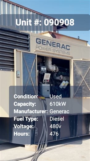610kW Doosan Standby Generator Load Bank Test | Unit 090908