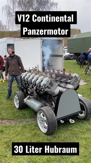 V12 Continental Tank Engine start up #fblifestyle | Video created
