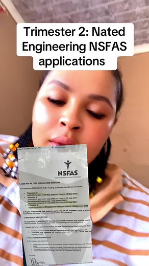 NSFAS Trimester 2 Applications: Nated Engineering Guide