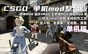 【CSGO单机版】反恐精英：全球攻势MOD整合一键单机版（果子 原神 次元 崩3 初音 等MOD）免费分享