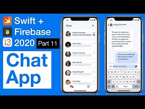 Swift: Firebase Chat App Part 11 - Sending Messages (Real-time) - Xcode 11 - 2020