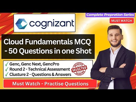 🔥Cognizant GenC Technical Assessment Questions | Cloud Fundamentals Questions, 50+ MCQ in one shot