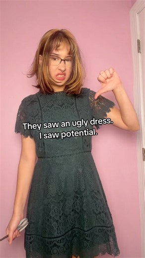 Madethis ugly dress into a fairy top 🤭🩷✂️ #thriftflip #upcycledfashion #diyfashion #fairycore #y2k