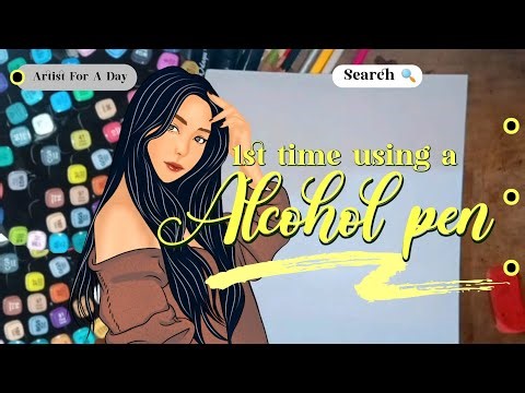 1st Time Using an a Alcohol Pen//Art