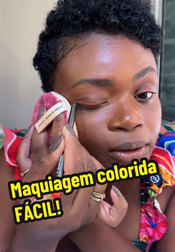 Uma maquiagem colorida não precisa ser complicada!☺️❤️ O lápis que utilizei foi o Laranjete da @Quem Disse, Berenice? #maquiagemcolorida #olhoscoloridos #maquiagemcoloridafacil #maquiagemlaranja