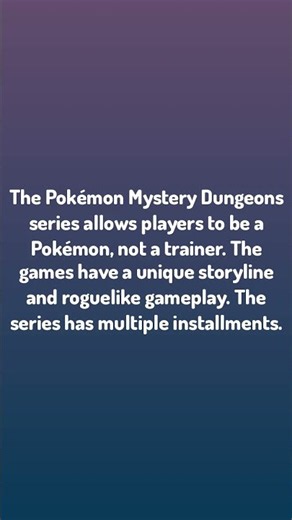 Pokemon Mystery Dungeons