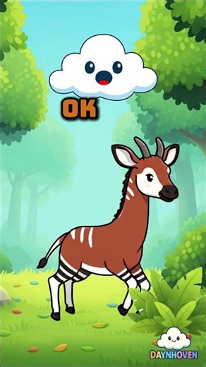 Wow! It’s an Okapi! | Learn About Animals | Daynhoven Animal Parade #shorts