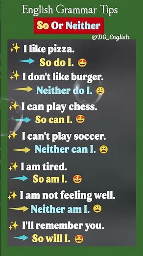 🤩 So Or 😩 Neither? English Grammar Tips | English Conversation Practice