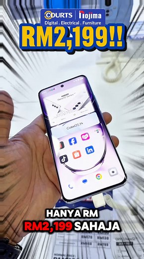 1.2K views · 119 reactions |  Tap Into AI with the Oppo Reno 12 5G! ✨ Only RM 2199 for features like AI Eraser 2.0 to perfect your photos, AI Studio for professional-quality videos, and AI Link Boost for faster connections. Stay on track with Beacon Link and enjoy all-day battery life. Sleek and stylish! Experience it now!  #OppoReno12 #5G #AISmartphone #TechInnovation #StayConnected | COURTS | Facebook