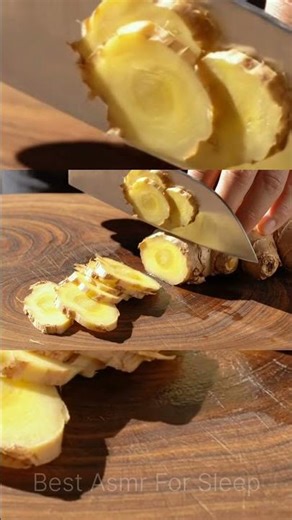 Ginger Cutting ASMR | Sharp Slice Sounds | Relaxing Veo 3 4K No Talking Video #asmr #ai