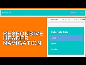 Create Responsive Header using HTML CSS | Tutorials Tuts