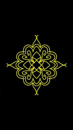 Easy Side Border Rangoli Design ✨ | Simple Doorway Rangoli for Festivals | #Shorts