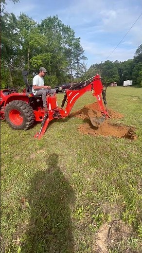 Digging perc test holes with Kubota L2501 with Woods BH75 backhoe #tractor #kubotatractor