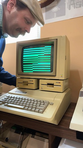 The sound of an apple II floppy drive booting up takes me right back to grade school computer lab!