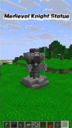 Guide to creating a spectacular knight statue in Minecraft #minecraft #tutorial #statue