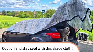 Aluminum-Shade Cloth 10x20',Reflective 80% Aluminum Shade Cloth-for Car Garden,Outdoor Pergola,Lawn.Aluminum Sunblock Neting with Edges and Holes,Silver Heat Reflective Tarp