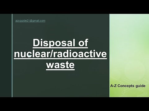 Disposal of radioactive waste | Radiation pollution | nuclear pollution | A-Z Concepts guide