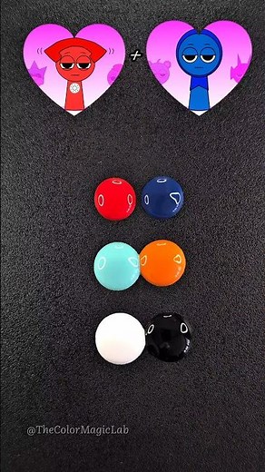 Sprunki - Mixing Colors! Guess the mixed color ❤️‍🔥# sprunki #colormixing #satisfying