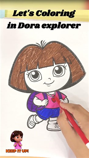 Dora the Explorer 🧭 Draw in 30 Seconds | Easy for Kids #shorts