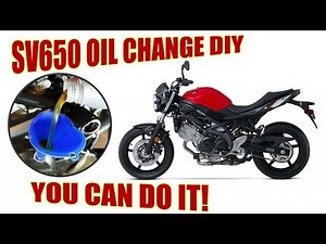 How to replace the engine oil in the Suzuki SV 650?