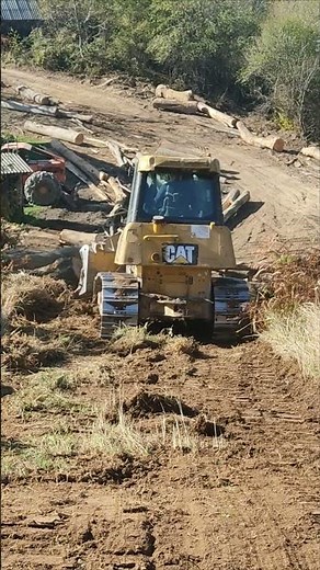 construction of forest access - CAT D6K bulldozer