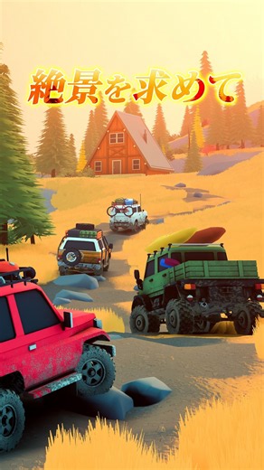 最大4人で絶景を探す！道なき道を進むオフロード探索ゲーム【over the hill】