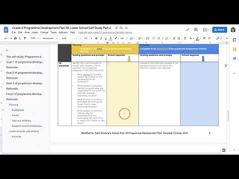 How to Use the IB Programme Development Planning Document