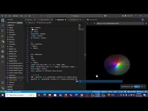 I created this beautiful animated colorful starbust with just HTML and CSS