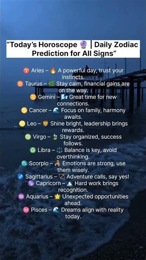 “Today’s Horoscope 🔮 | Daily Zodiac Prediction for All Signs”