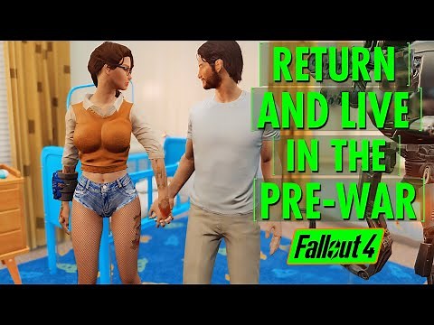 Fallout 4 - NORA TRAVEL BACK IN TIME - PRE WAR WORLD EXPLORATION OF SANCTUARY AND RED ROCKET (BETA)