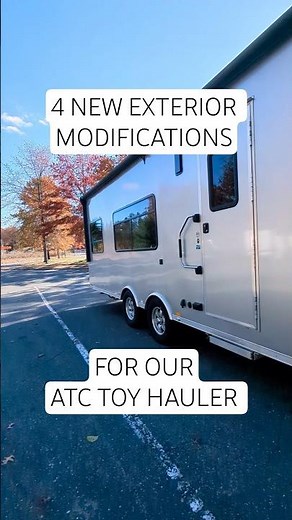 Our DIY exterior RV modifications #atctoyhauler #fulltimerv #rvupgrades