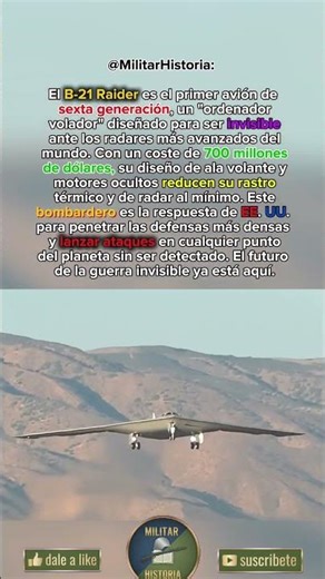 B-21 Raider: El avión invisible de 700 millones de dólares ✈️💰